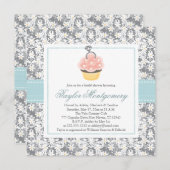 Invitations de Fête de la mariée de petit gâteau (Devant / Derrière)