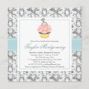 Invitations de Fête de la mariée de petit gâteau