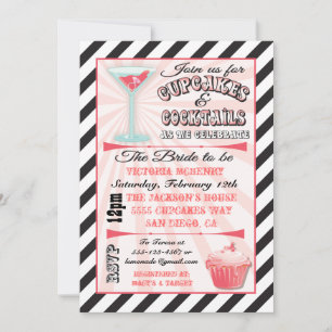Invitations de Fête de la mariée de petits gâteaux