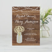 Invitations de Fête de la mariée de pot de maçon (Debout devant)