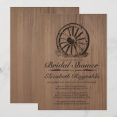 Invitations de Fête de la mariée de roues (Devant / Derrière)