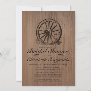 Invitations de Fête de la mariée de roues