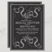 Invitations de Fête de la mariée de tableau (Devant / Derrière)