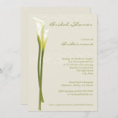 Invitations de Fête de la mariée de zantedeschia (Devant / Derrière)