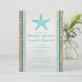 Invitations de Fête de la mariée d'étoiles de mer (Debout devant)