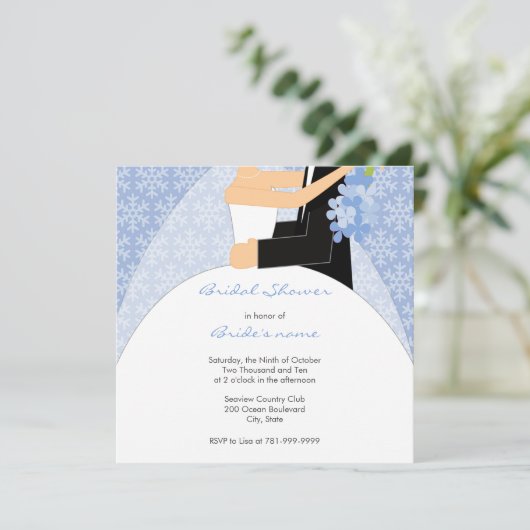 Invitations de Fête de la mariée d'hiver (Debout devant)