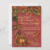 Invitations de fête de la récolte d'automne (Dos)