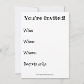 Invitations de fête de l'Humour (Dos)