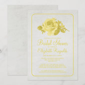 Invitations de Fête de l'mariée à fleurs et à fleu (Devant / Derrière)