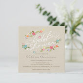 Invitations de Fête de l'mariée de  de fleurs de l (Debout devant)