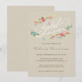 Invitations de Fête de l'mariée de de fleurs de l (Devant / Derrière)