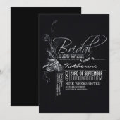 Invitations de Fête de l'mariée de tableau de bord (Devant / Derrière)