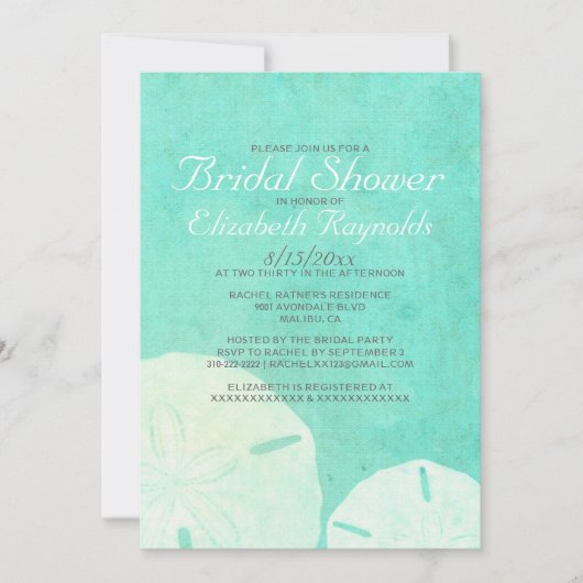 Invitations de Fête de l'mariée du dollar de  de B (Devant)