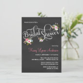 Invitations de Fête de l'mariée en tableau rouge f (Debout devant)