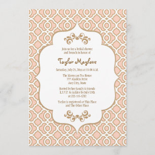 Invitations de Fête de l'mariée marocaine en or ro