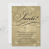 Invitations de Fête de Noël| Champagne Vive Thème