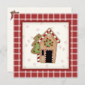 Invitations de fête de Noël de Chambre de pain (Devant / Derrière)