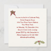 Invitations de fête de Noël de Chambre de pain (Dos)