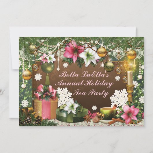 Invitations de fête de Noël de vacances (Devant)