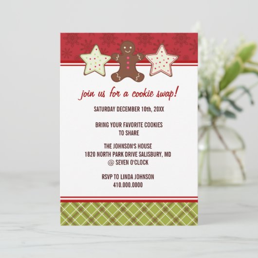 Invitations de fête de Noël de vacances d'échange (Debout devant)