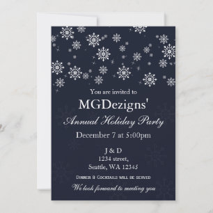 invitations de fête de Noël festive Corporate neig