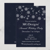 invitations de fête de Noël festive Corporate neig (Devant / Derrière)