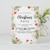 Invitations de fête de Noël personnalisées (Debout devant)