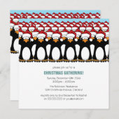 Invitations de fête de partie de foule de pingouin (Devant / Derrière)