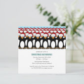 Invitations de fête de partie de foule de pingouin (Debout devant)