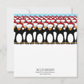 Invitations de fête de partie de foule de pingouin (Dos)