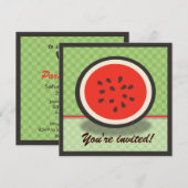 Invitations de fête de pastèque fraîche (Devant / Derrière)