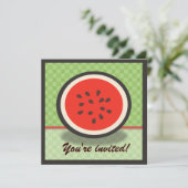 Invitations de fête de pastèque fraîche (Debout devant)
