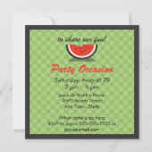 Invitations de fête de pastèque fraîche (Dos)