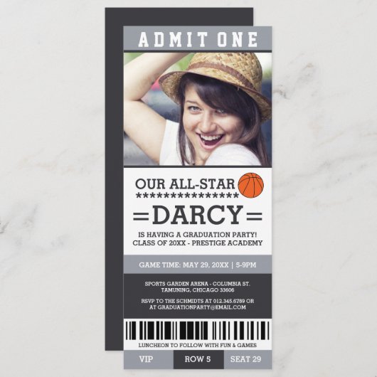 Invitations de fête de remise des diplômes de (Devant / Derrière)