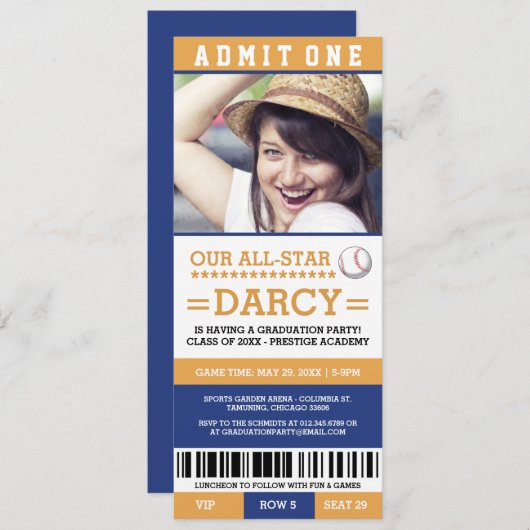 Invitations de fête de remise des diplômes de (Devant / Derrière)