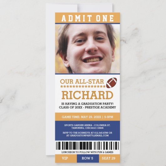 Invitations de fête de remise des diplômes du (Devant)