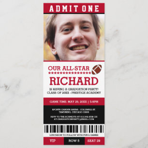 Invitations de fête de remise des diplômes du