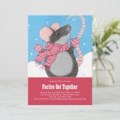 Invitations de fête de réunion de souris d'hiver (Debout devant)