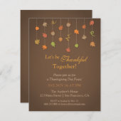 Invitations de fête de Thanksgiving moderne (Devant / Derrière)