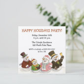 Invitations de fête de vacances de bonhommes de (Debout devant)