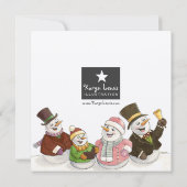 Invitations de fête de vacances de bonhommes de (Dos)