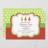 Invitations de fête de vacances de Noël (Devant / Derrière)