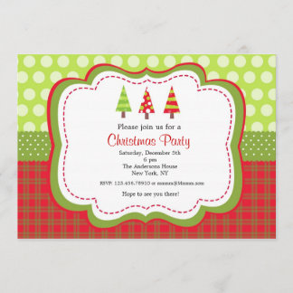 Invitations de fête de vacances de Noël