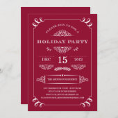 INVITATIONS DE FÊTE DE VACANCES DU CRU %PIPE% DE (Devant / Derrière)