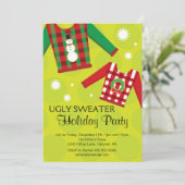 Invitations de fête de vacances moches (Debout devant)