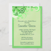 Invitations de Fête des mariées Mariage vert clair (Devant)