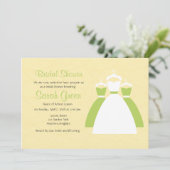 Invitations de Fête des mariées personnalisée jaun (Debout devant)