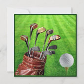 Invitations de Fête des pères sur mesure Tee Off e (Dos)