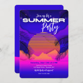 Invitations de fête d'été (Devant / Derrière)