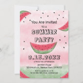 Invitations de fête d'été de Watermelon (Devant)